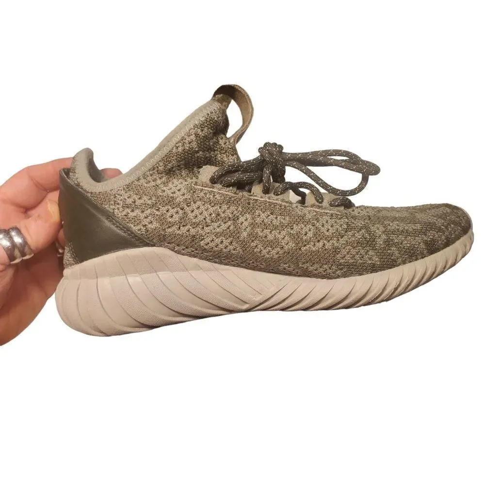 Adidas Tubular Doom Sock PK J Lace Up Green Sneakers Shoes Size 6